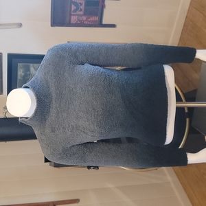 Derek Andrew Ombre Black & Grey Carpet Sweater w/Mock Turtleneck XS/XP